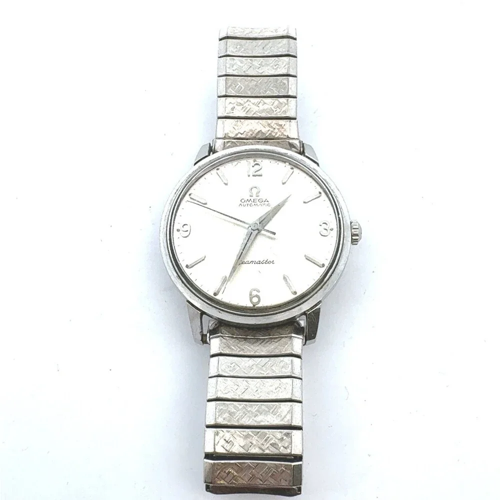 Omega Seamaster Automatic Stainless Steel 10k Gold Filled Flex Band Men's Watch